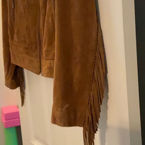 Brown Suede Fringe Jacket - Picture 3 of 7